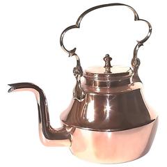 English Early Swing Handled Copper Kettle