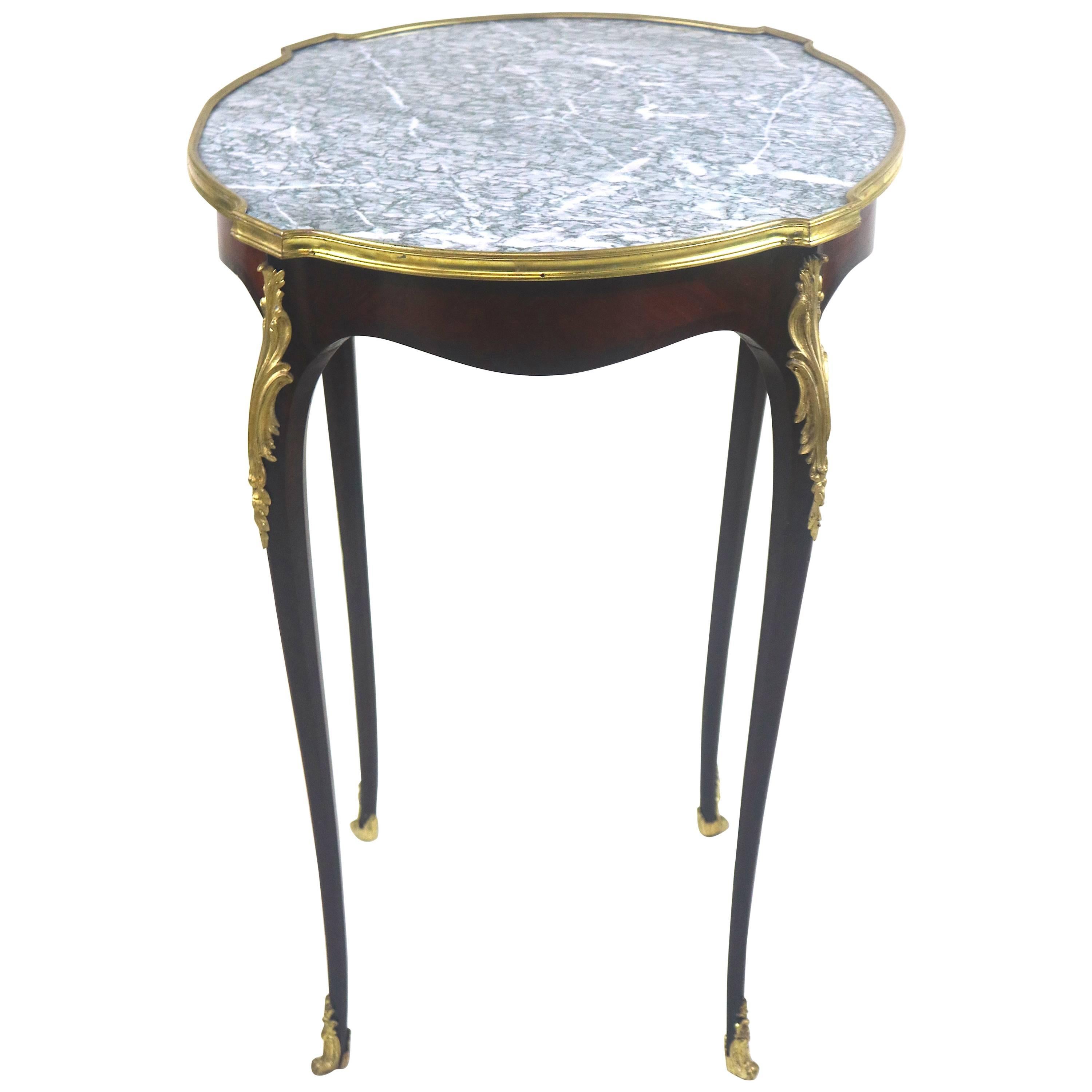 Louis XV Gueridon Side Table-Marble Top Gilt Ormolu-18th century-- Provenance For Sale