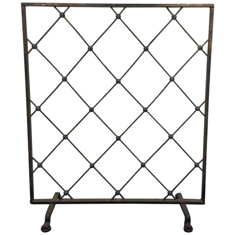 Incredible Iron Screen or Room Divider in the Manner of Jean Royère For