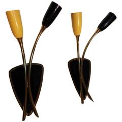 Pair of 1950s Stilnovo Style Sconces 5