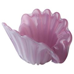Large 'Opalescent' Shell Bowl, Fratelli Toso, circa 1959