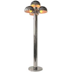 Chrome Floor Lamp in the Style of Raak, Cantharelle, 1970s, USA
