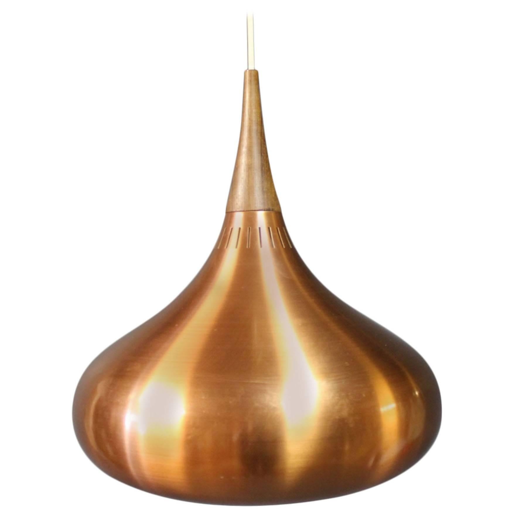 "Orient" Copper Pendant, Model P2, by Jo Hammerborg for Fog & Mørup, 1960s