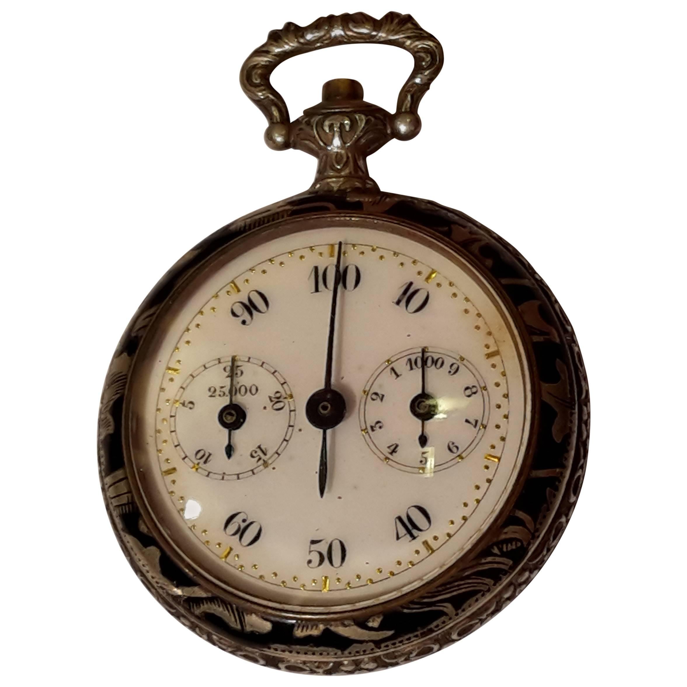 Stopwatch Inspired by Art Nouveau For Sale