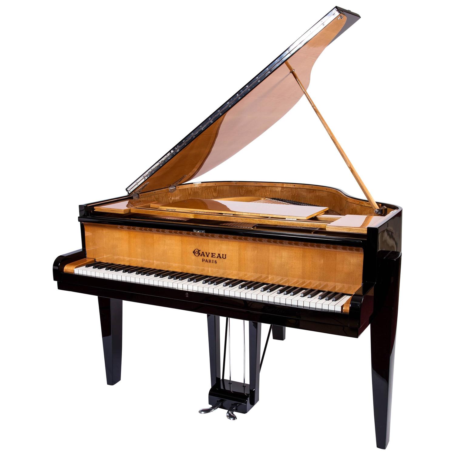 Gaveau Art-Deco Baby Grand Piano from Paris Ash Tree High Gloss/Black  Polished For Sale at 1stDibs | gaveau baby grand piano