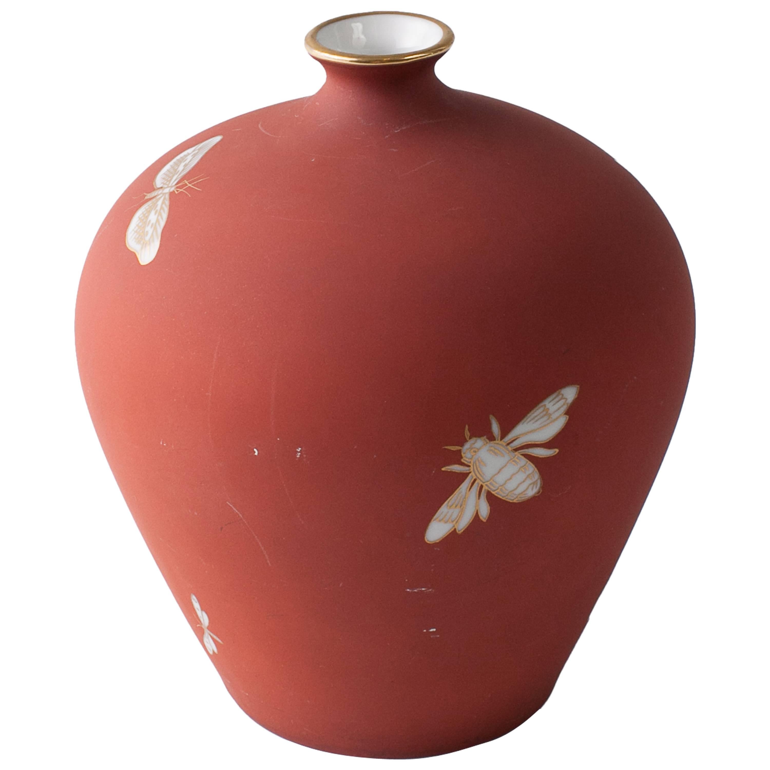 1920s Giovanni Garibold Richard Ginori Insects Vase For Sale