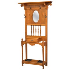 Antique Stylish Arts and Crafts Hall Stand in Oak