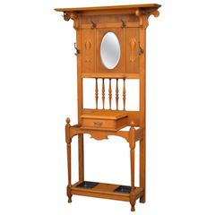 Stylish Arts and Crafts Hall Stand in Oak 7