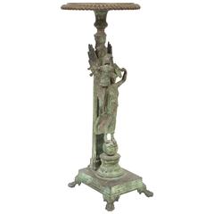 Pompeii Verdigris Bronze Table with Nike and Trophy, Italian, 19th Century 6