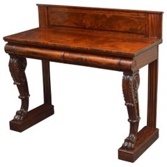 Magnificent William IV Mahogany Console Table, Hall Table