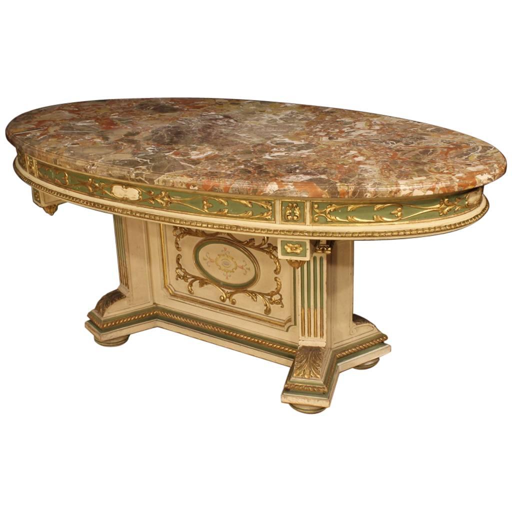 20th Century Italian Lacquered and Gilded Table