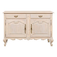 Scalloped Buffet with Grey/Beige Finish from France