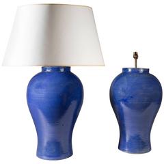 Antique Pair of Imperial Blue Vases