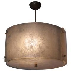 Textured Murano Glass Drum Chandelier 5