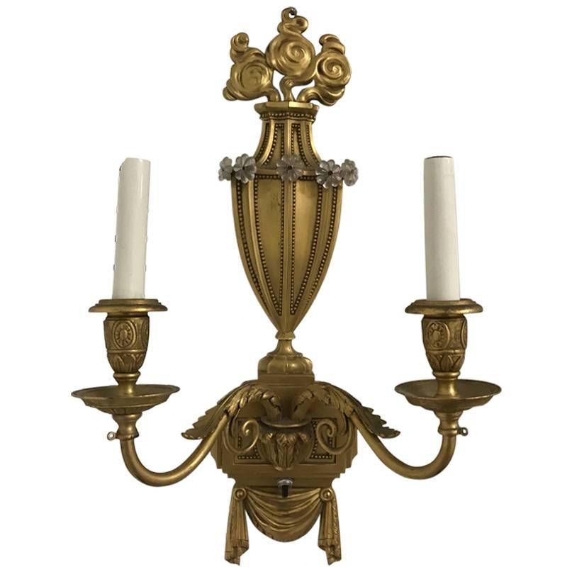 Caldwell Style Bronze Sconce For Sale