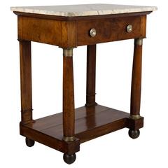 19th Century, French Empire Marble-Top Console