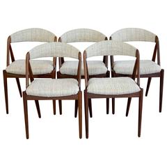 Set of Eight Dining Chairs Model 31 in Rosewood by Kai Kristiansen