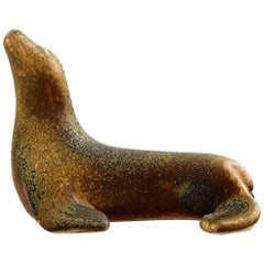 Rörstrand Stoneware Figure by Gunnar Nylund, Seal