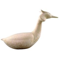 Rörstrand Stoneware Figure by Gunnar Nylund, Eider, Eggshell Glaze