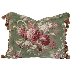 19th Century French Accent Pillow with Silk Tassels