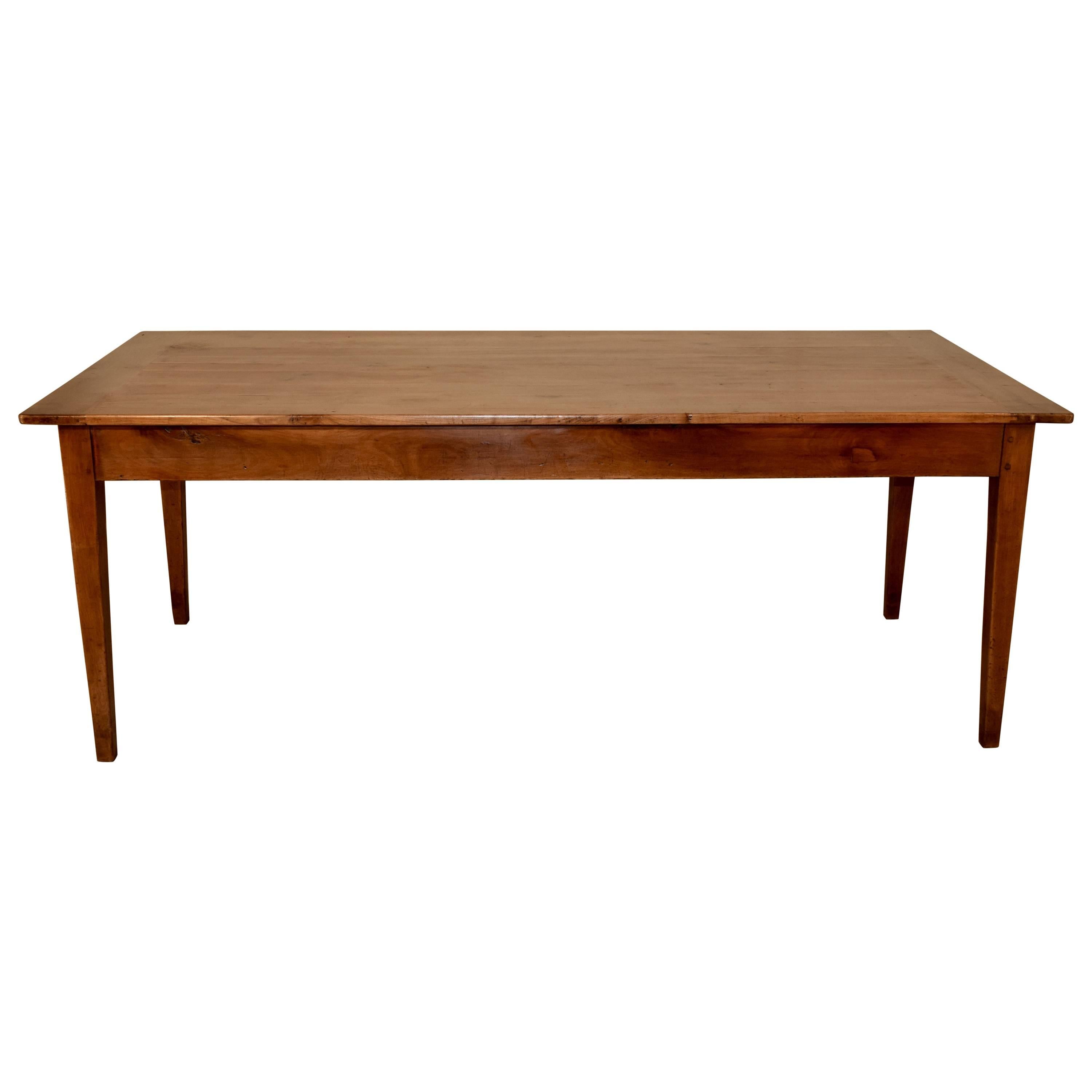 19th Century French Cherry Farm Table