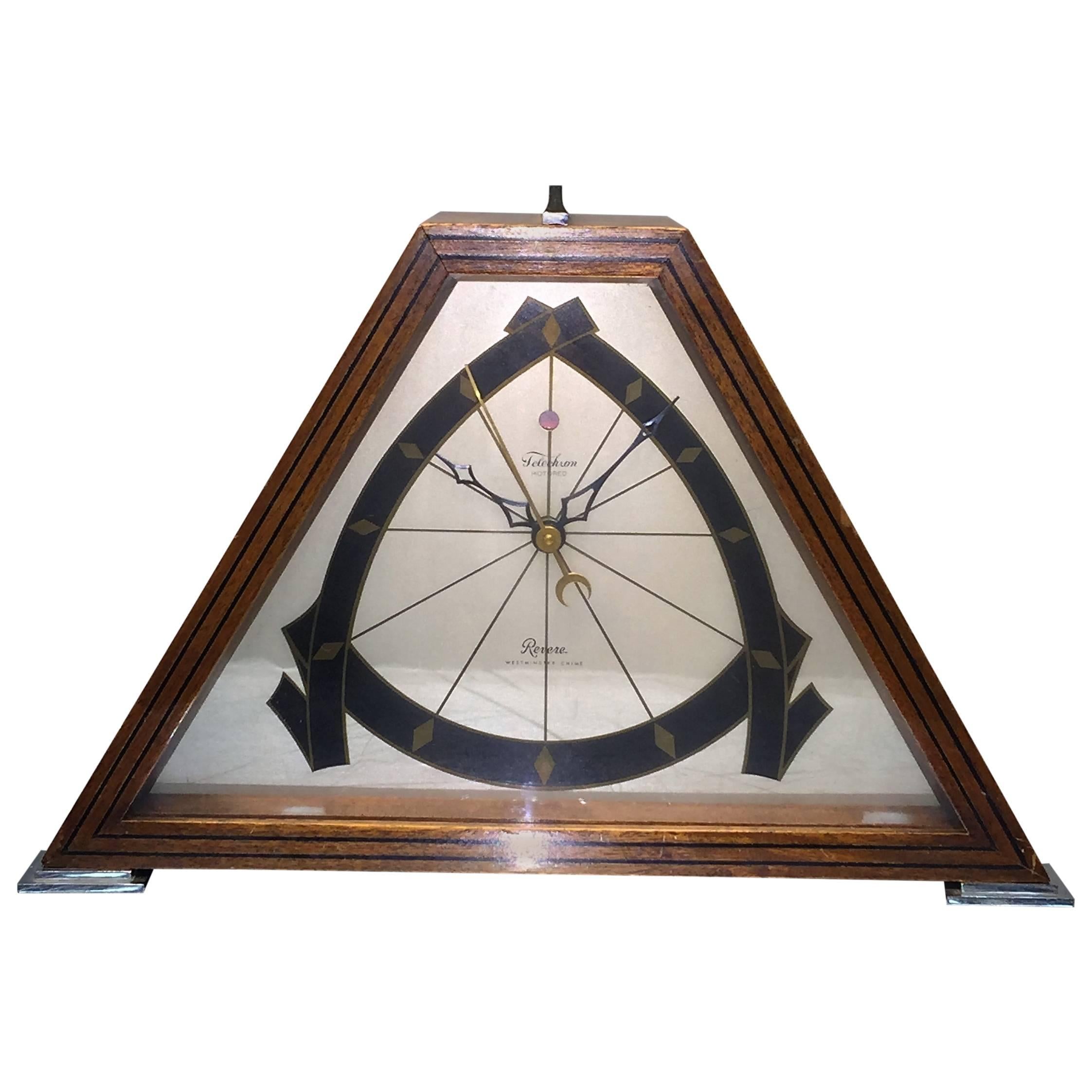 Magnificent Art Deco Westminster Chime Electric Clock For Sale