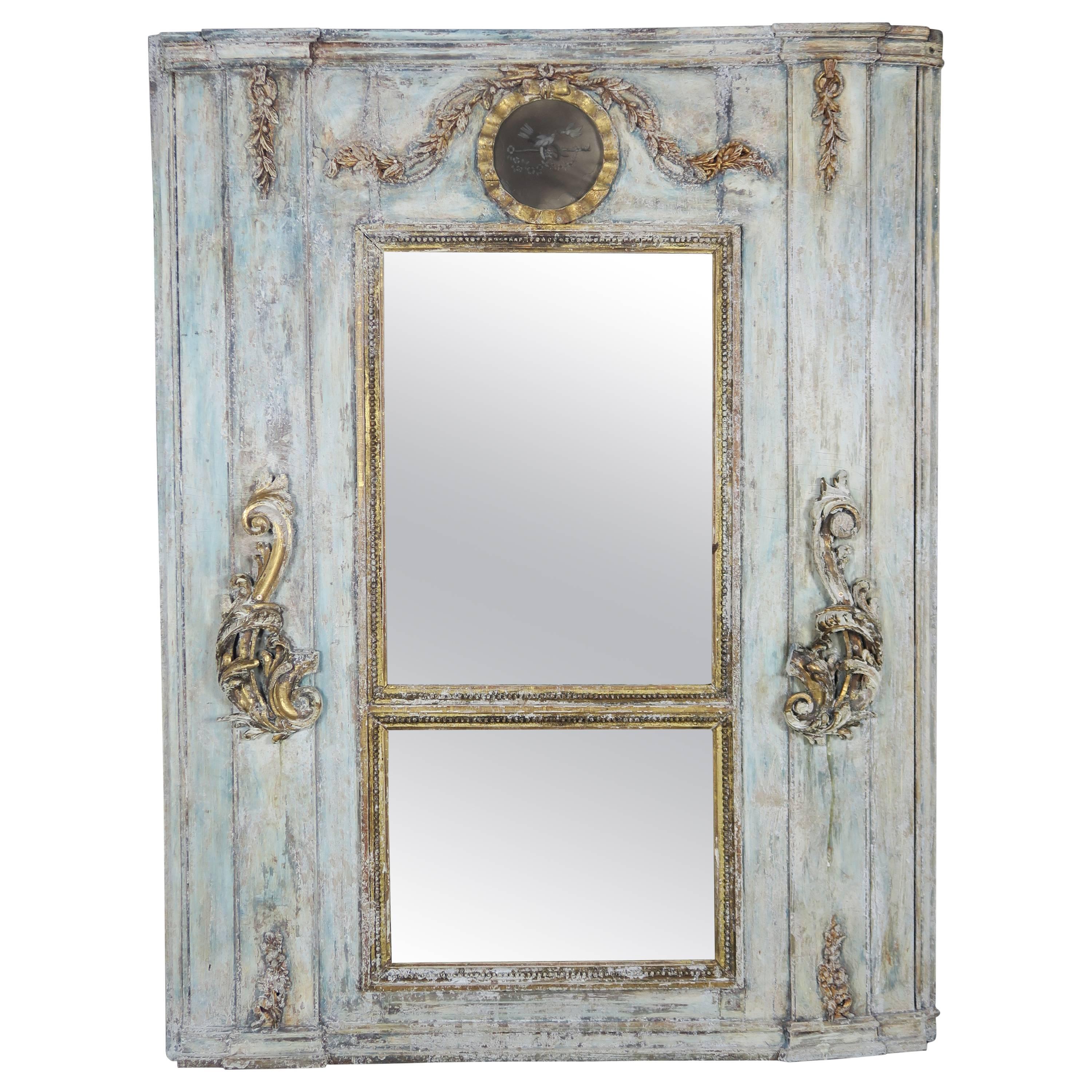 19th Century French Painted Louis XVI Style Trumeau