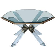 Post and Truss Lucite Dining Table by Charles Hollis Jones 7