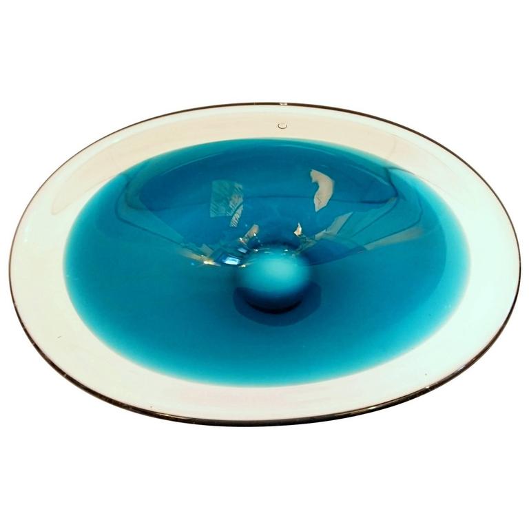 Glass Bowl "Coquille" by Flygsfors, Sweden For Sale at 1stdibs