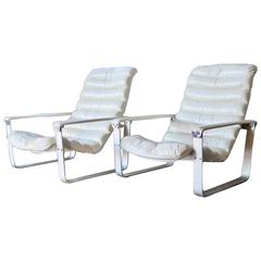 Asko Pulkka Leather Lounge Chairs by Ilmari Lappalainen, Finland, 1960s 8