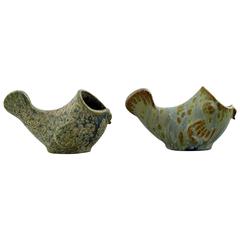 Arne Bang, Ceramics, Two Fish with Open Mouth