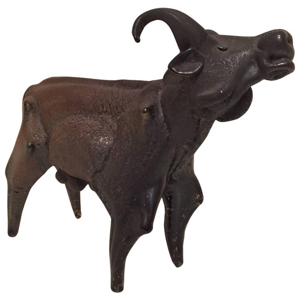 Alfredo Barbini Murano Glass Buffalo For Sale