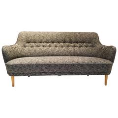 Scandinavian Modern Three-Seat Carl Malmsten Samsas Sofa by O.H Sjogren