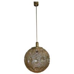 1970s Vintage Limburg Glass Ball Mid-Century Light Fixture