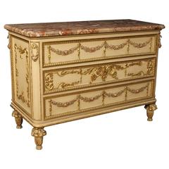 20th Century Italian Lacquered and Gilded Dresser