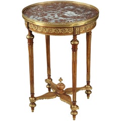 Louis XVI-Style Gueridon Table in Adam Weisweiler Taste