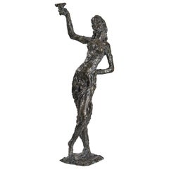 Bronze Sculpture "Bacchante" by Edmond Moirignot