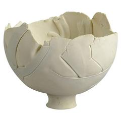 Folden Porcelain Bowl by Mary Rogers, Own Studio, UK, 1970s