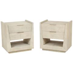 Shagreen Side Tables or Nightstands, France 4