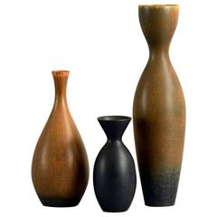 Set of Three Ceramic Vases by Carl Harry Stalhane for Rörstrand, 1950s-1960s