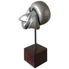 1960 Pewter Abstract Small Sculpture 12