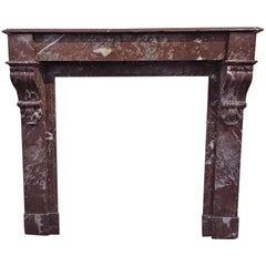 French Antique Marble Mantel