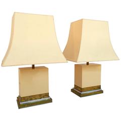 Pair of Lamps Lacquered by Jean Claude Mahey, France, 1970