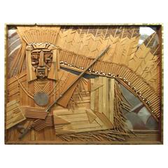 Massive 74' Wooden Assemblage "Shoshone Chief" California Artist William Sheilds