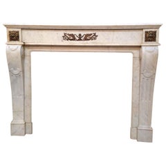 Antique Carrara Marble Mantel