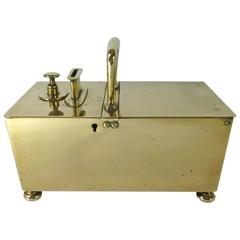 Antique English Brass Honor Box, circa 1850