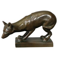 Bronze Figure of a Fox Cast by Gorham Foundry