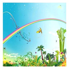 Chiho Aoshima Signed Limited Edition Japanese Pop Art Print Rainbow Sky