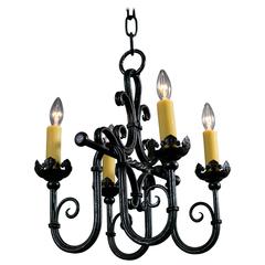 Retro Iron Chandelier with Four Lights