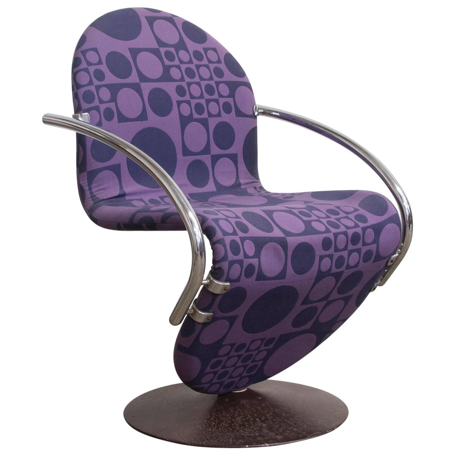 1973, Verner Panton for Rosenthal, Side Chair Including Original Panton Fabric